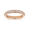 Eternity Band Wedding Ring in 14k Rose Gold with Round Natural Diamond at Gabriel & Co.