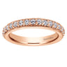 Eternity Band Wedding Ring in 14k Rose Gold with Round Natural Diamond at Gabriel & Co.