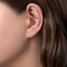 Vintage Inspired 14K White Gold 13.5MM Diamond Single Ear Cuff - 0.05 ct
