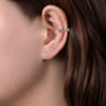 Vintage Inspired 14K White Gold 13.5MM Diamond Single Ear Cuff - 0.03 ct