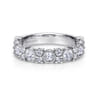 Fancy Wedding Ring in 14k White Gold with Round Natural Diamond at Gabriel & Co.