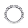 Fancy Wedding Ring in 14k White Gold with Round Natural Diamond at Gabriel & Co.