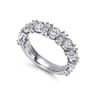 Fancy Wedding Ring in 14k White Gold with Round Natural Diamond at Gabriel & Co.