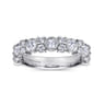 Fancy Wedding Ring in 14k White Gold with Round Natural Diamond at Gabriel & Co.