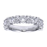 Fancy Wedding Ring in 14k White Gold with Round Natural Diamond at Gabriel & Co.