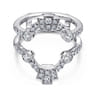 Enhancer Wedding Ring in 14k White Gold with Round Natural Diamond at Gabriel & Co.