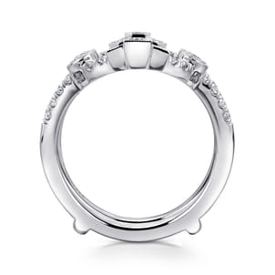 Vintage Inspired 14K White Gold Diamond Ring Enhancer