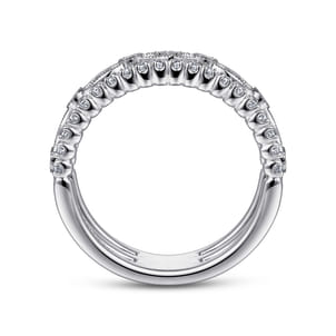 Vintage Inspired 14K White Gold Diamond Ring