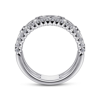 Vintage Inspired 14K White Gold Diamond Ring
