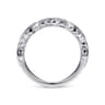 Fancy Wedding Ring in 14k White Gold with Round Natural Diamond at Gabriel & Co.