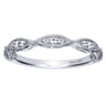 Fancy Wedding Ring in 14k White Gold with Round Natural Diamond at Gabriel & Co.