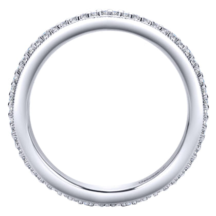 Vintage Inspired 14K White Gold Prong Set Diamond Eternity Band