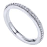 Eternity Band Wedding Ring in 14k White Gold with Round Natural Diamond at Gabriel & Co.