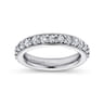 Eternity Band Wedding Ring in 14k White Gold with Round Natural Diamond at Gabriel & Co.