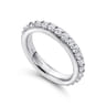 Eternity Band Wedding Ring in 14k White Gold with Round Natural Diamond at Gabriel & Co.