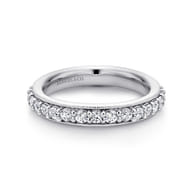 Vintage Inspired 14K White Gold Prong Set Diamond Eternity Band