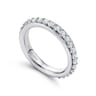 Eternity Band Wedding Ring in 14k White Gold with Round Natural Diamond at Gabriel & Co.