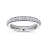 Eternity Band Wedding Ring in 14k White Gold with Round Natural Diamond at Gabriel & Co.