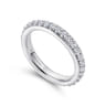 Eternity Band Wedding Ring in 14k White Gold with Round Natural Diamond at Gabriel & Co.