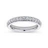 Eternity Band Wedding Ring in 14k White Gold with Round Natural Diamond at Gabriel & Co.
