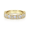 Fancy Wedding Ring in 14k Yellow Gold with Round Natural Diamond at Gabriel & Co.