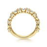Fancy Wedding Ring in 14k Yellow Gold with Round Natural Diamond at Gabriel & Co.