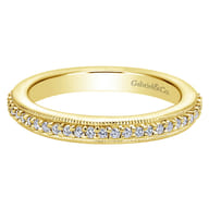 Vintage Inspired 14K Yellow Gold Prong Set Diamond Eternity Band