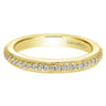 Eternity Band Wedding Ring in 14k Yellow Gold with Round Natural Diamond at Gabriel & Co.