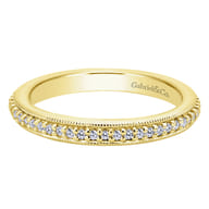 Vintage Inspired 14K Yellow Gold Prong Set Diamond Eternity Band