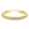Eternity Band Wedding Ring in 14k Yellow Gold with Round Natural Diamond at Gabriel & Co.