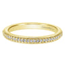 Eternity Band Wedding Ring in 14k Yellow Gold with Round Natural Diamond at Gabriel & Co.