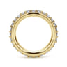 Eternity Band Wedding Ring in 14k Yellow Gold with Round Natural Diamond at Gabriel & Co.