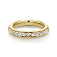 Vintage Inspired 14K Yellow Gold Prong Set Diamond Eternity Band