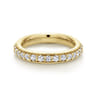 Eternity Band Wedding Ring in 14k Yellow Gold with Round Natural Diamond at Gabriel & Co.