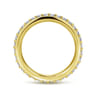 Eternity Band Wedding Ring in 14k Yellow Gold with Round Natural Diamond at Gabriel & Co.