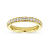 Eternity Band Wedding Ring in 14k Yellow Gold with Round Natural Diamond at Gabriel & Co.
