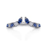 Open Ring Wedding Ring in 14k White Gold with Marquise Sapphire at Gabriel & Co.