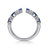 Open Ring Wedding Ring in 14k White Gold with Marquise Sapphire at Gabriel & Co.