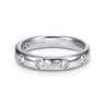 Straight Wedding Ring in 14k White Gold with Round Natural Diamond at Gabriel & Co.