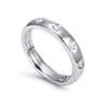Straight Wedding Ring in 14k White Gold with Round Natural Diamond at Gabriel & Co.