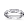 Straight Wedding Ring in 14k White Gold with Round Natural Diamond at Gabriel & Co.