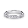 Straight Wedding Ring in 14k White Gold with Round Natural Diamond at Gabriel & Co.