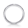 Straight Wedding Ring in 14k White Gold with Round Natural Diamond at Gabriel & Co.