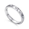 Straight Wedding Ring in 14k White Gold with Round Natural Diamond at Gabriel & Co.