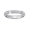 Straight Wedding Ring in 14k White Gold with Round Natural Diamond at Gabriel & Co.