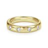 Straight Wedding Ring in 14k Yellow Gold with Round Natural Diamond at Gabriel & Co.