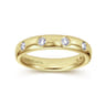 Straight Wedding Ring in 14k Yellow Gold with Round Natural Diamond at Gabriel & Co.