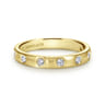 Straight Wedding Ring in 14k Yellow Gold with Round Natural Diamond at Gabriel & Co.