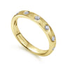 Straight Wedding Ring in 14k Yellow Gold with Round Natural Diamond at Gabriel & Co.