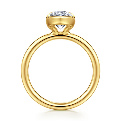 Vivienne - 14K Yellow Gold Marquise Shape Solitaire Diamond Engagement Ring